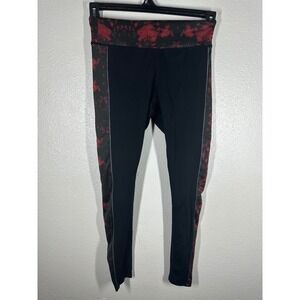 VIICAYA Leggings Womens 3 Athletic Black Red Tie Dye Performance Tights